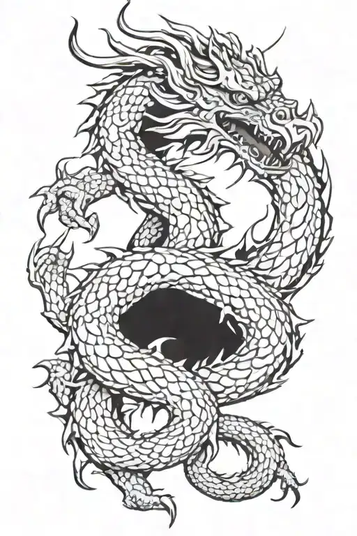 search dragon tattoo design idea