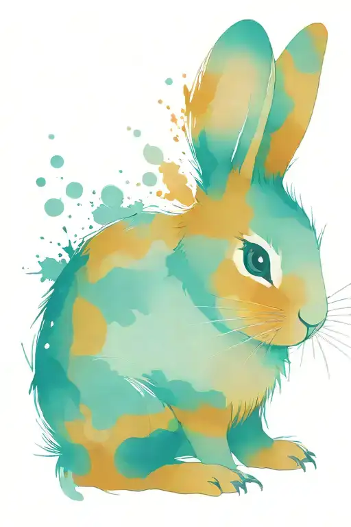 dwarf rabbit tattoo design idea