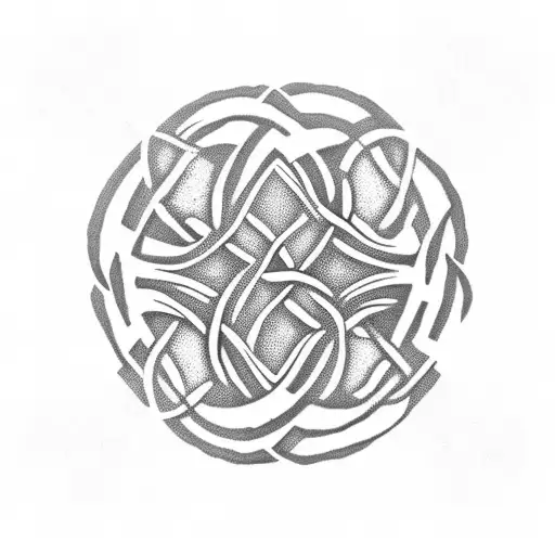 Celtic Dara Knots that connect to eachother to form to the size of someones forearm tattoo design idea