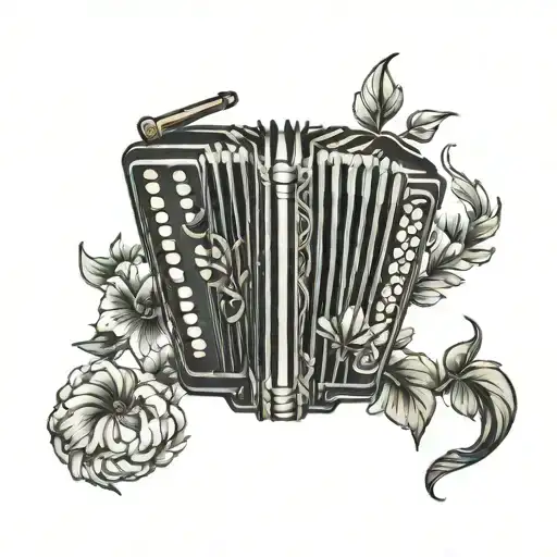 Accordion tattoo design idea