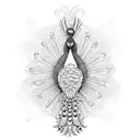 Peacock tattoo design idea