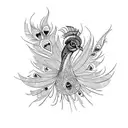 Peacock tattoo design idea