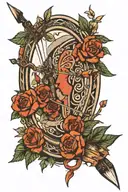 archery bow tattoo design idea