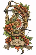 archery bow tattoo design idea