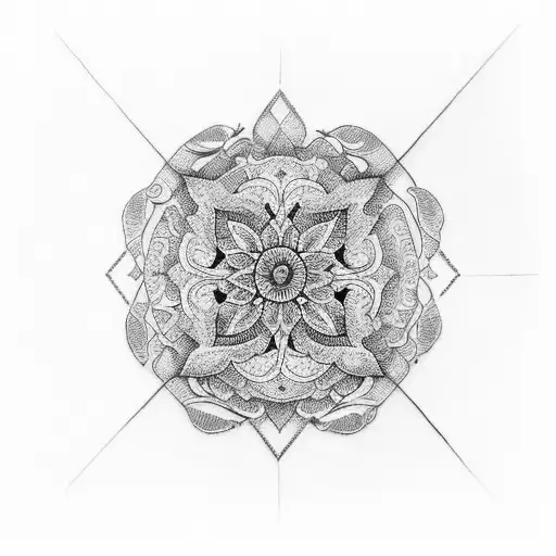 An intricate tattoo representing self-love through a garden motif tattoo design idea