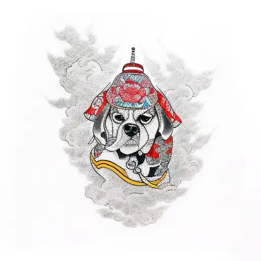 beagle tattoo design idea