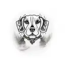 beagle tattoo design idea