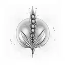 one wheat grain tattoo design idea