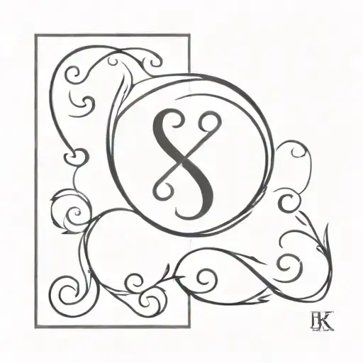 a meaningful symbol that discreetly shows c and k (christiana and kelly) with a semicolon. For tattoo tattoo design idea