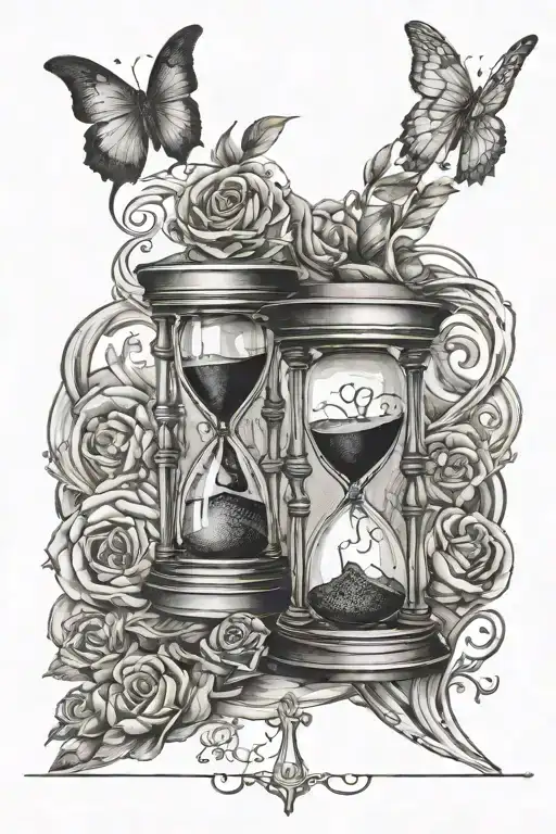 epilepsy related tattoo which involves hourglass tattoo tattoo design idea