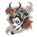 Disney villain black and white tattoo design tattoo design idea