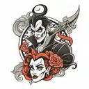 Disney villain black and white tattoo design tattoo design idea