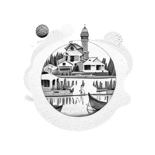 italian island family holiday tattoo design idea