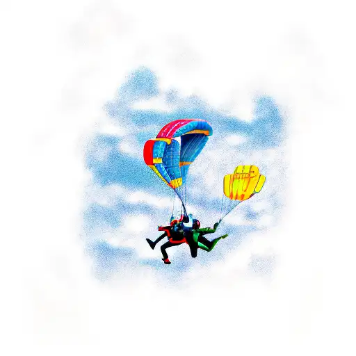 skydiving  tattoo design idea
