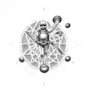 skydiving into freedom tattoo design idea