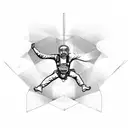 skydiving into freedom tattoo design idea