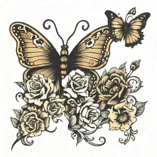 butterfly and psalm 139:15 tattoo design idea