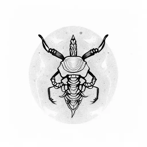 unique girly scorpio tattoo design idea