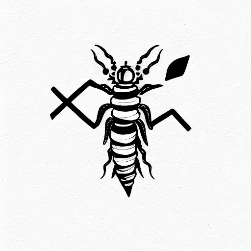 unique girly scorpio tattoo design idea