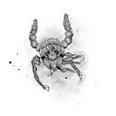 unique girly scorpio tattoo design idea