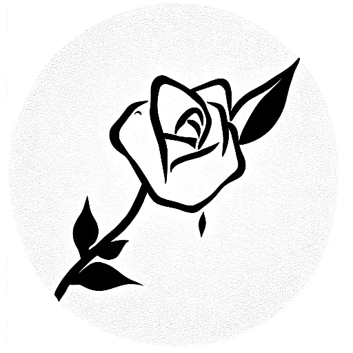 ohana with rose tattoo design idea