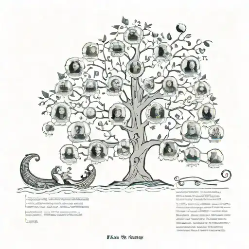 sea moon family tree viking tattoo design idea