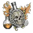flask tattoo design idea