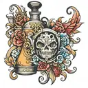 flask tattoo design idea