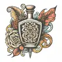 flask tattoo design idea