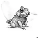 samurai toad tattoo design idea