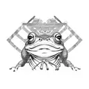 samurai frog tattoo design idea