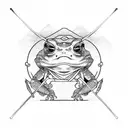 samurai frog tattoo design idea