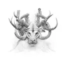 cross welding an hunting  tattoo design idea