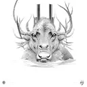 cross welding an hunting  tattoo design idea
