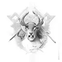 cross welding an hunting  tattoo design idea