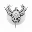 cross welding an hunting  tattoo design idea