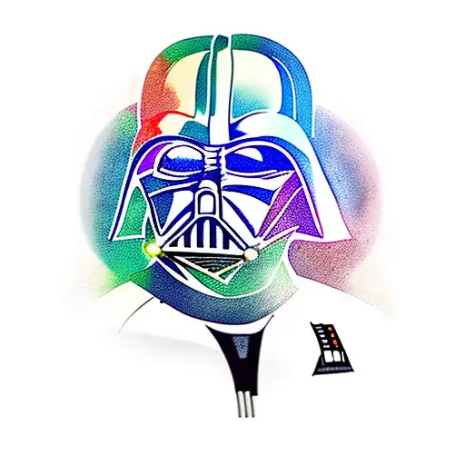 Darth vader action pose tattoo design idea