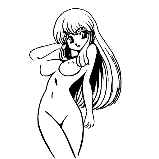 nude girl tattoo design idea