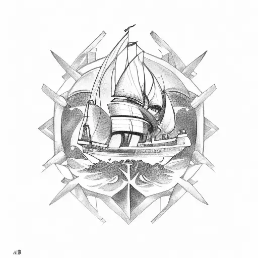 Ship  tattoo design idea