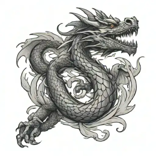 dragon tattoo wrapped around arm and chest tattoo tattoo design idea