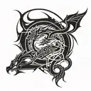 dragon tattoo wrapped around arm and chest tattoo tattoo design idea