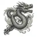dragon tattoo wrapped around arm and chest tattoo tattoo design idea