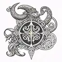 vikings symbols tattoo design idea