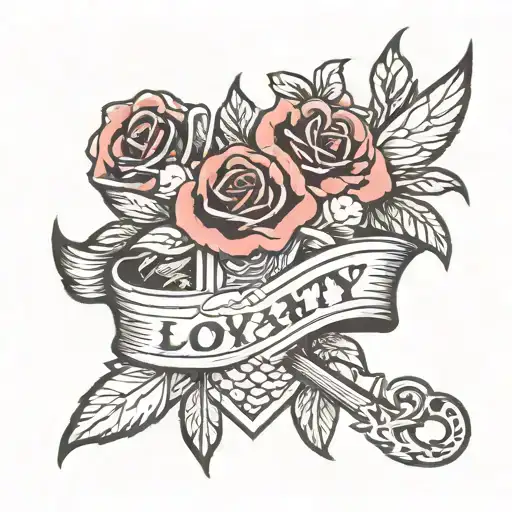 Loyalty over love tattoo design idea