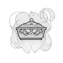 coffin tattoo design idea