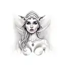 elf tattoo design idea