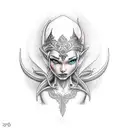 elf tattoo design idea