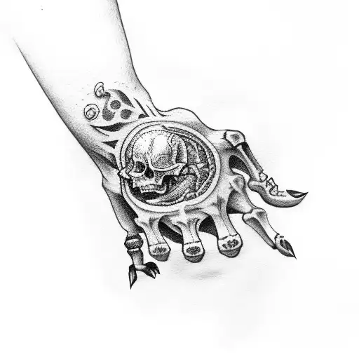 Skeleton Hand tattoo design idea