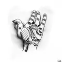 Skeleton Hand tattoo design idea