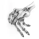 Skeleton Hand tattoo design idea